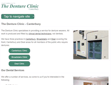 Tablet Screenshot of dentureclinicincanterbury.co.uk